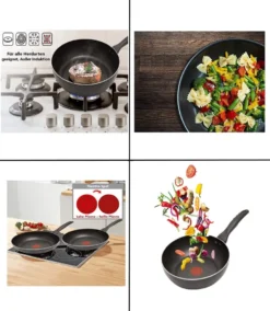 Tefal B30310 Cook&Clean Pfannenset 5tlg Hochrand, Pfanne 28cm + 30cm Hoher Rand, Teflon Antihaftbeschichtet, Bratpfanne Set Tief , Inkl. Deckel -Küchenbedarf Geschäft 7b14dcb8849c96da575b148d5f85e3b8