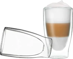 Duos 2x 310ml Doppelwand Latte Macchiato Thermogläser - Set Mit Schwebe-Effekt, Auch Für Tee, Eistee, Säfte, Wasser, Cola, Cocktails Geeignet, DUOS By Feelino -Küchenbedarf Geschäft 7d60851fa0e0e8676ea14d61a431f310