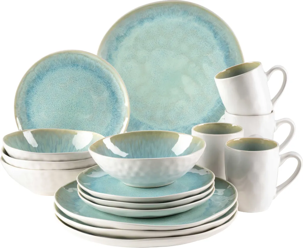 Mäser 931975 Kombiservice Frozen Für 4 Personen, Steinzeug, Grün (1 Set, 16-teilig) 3 Mäser 931975 Kombiservice Frozen Für 4 Personen, Steinzeug, Grün (1 Set, 16-teilig)