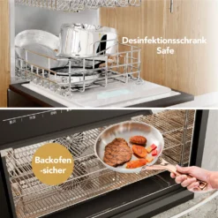 COSTWAY 11-teiliges Topf- & Pfannenset, Kochgeschirr-Set Aus Edelstahl, Kochset Mit Glasdeckel, Ofensicher Bis 200℃ Für Induktions-, Gas-, Elektroherd, Kochtopf Set Rostfrei & Beschichtet -Küchenbedarf Geschäft 81678472e5ac6abf0bedaf8c0f25dbed