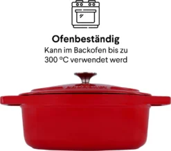 Daumonet Gusseisen-Bräter - Oval Ø 29 Cm - Kirschrot -Küchenbedarf Geschäft 8421e8cc4272102aee32094dda4833fb