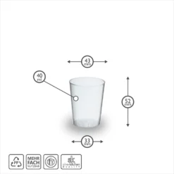 100 Schnapsgläser Aus Plastik, 4 Cl, Transparent, Mehrweg Shot Becher -Küchenbedarf Geschäft 85672fa9a62c0d25760e93bf1e160cab
