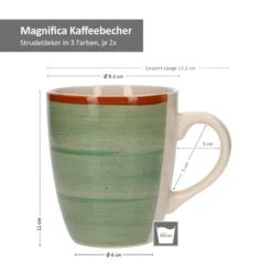 24tlg. Geschirrset Magnifica I Kombiservice I 6 Pers. I Becher + Müsli+ Teller + Essteller -Küchenbedarf Geschäft 85b3989e58e1039f9a5e69dd5b9e4846