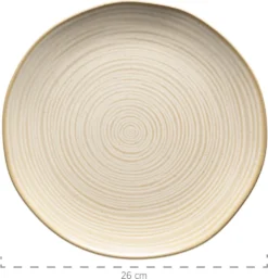 Mäser 931371 Nottingham Vintage Tafel-Service Für 4 Personen Mit Speiseteller Und Suppenteller Im Retro-Look, Steinzeug, Beige, 8-teilig (1 Set) -Küchenbedarf Geschäft 86b2eaaa1543e34d496ad59477d9158c