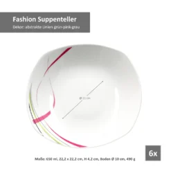 Van Well 12tlg. Tafelservice "Fashion" 15 Van Well 12tlg. Tafelservice "Fashion" -Küchenbedarf Geschäft 86eaa1584d0f689e6dbf1d48ea7cc6de