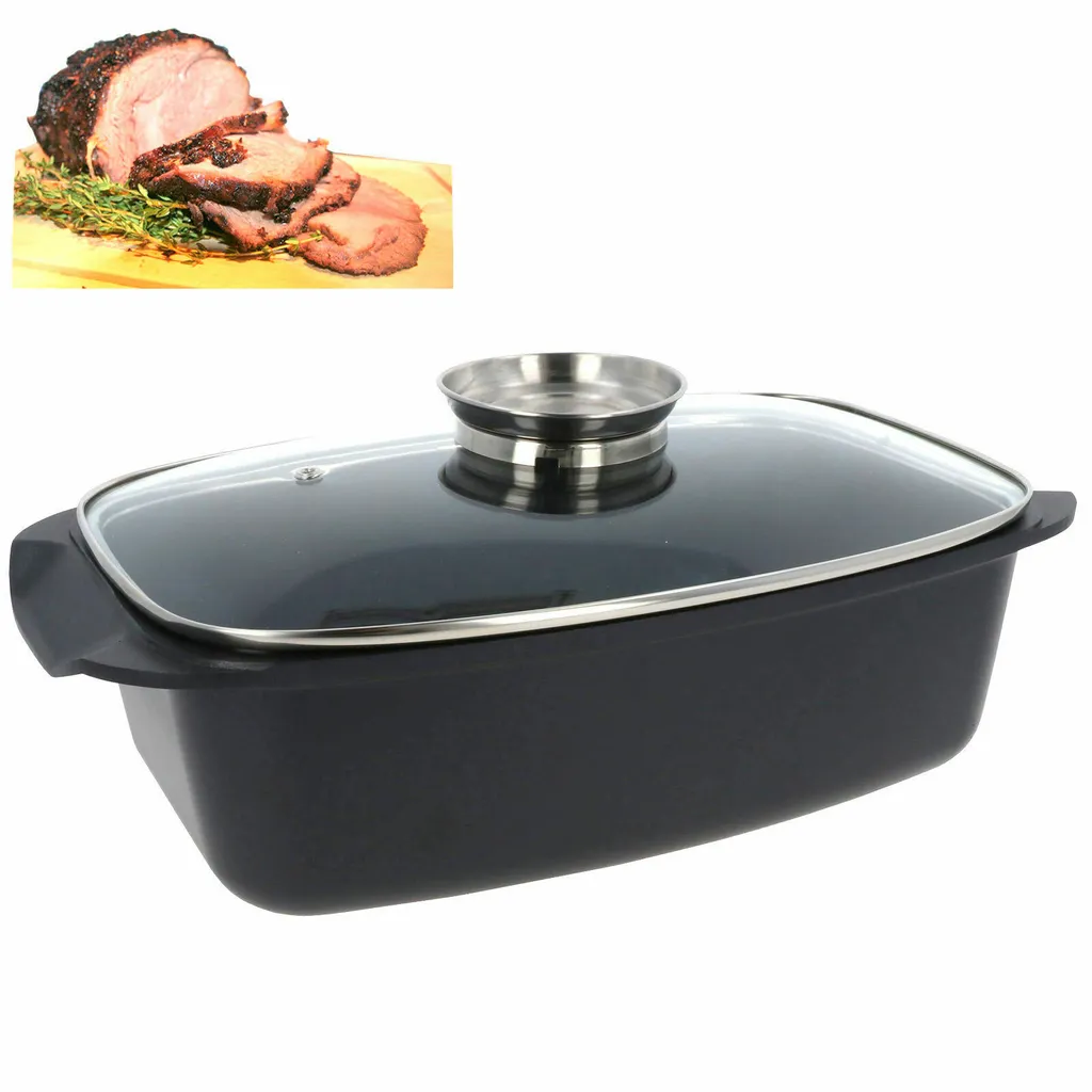 Aluguss Bräter 6 Liter Alugussbräter Schmorpfanne Kasserolle Inkl. Aromadeckel Induktion 3 Aluguss Bräter 6 Liter Alugussbräter Schmorpfanne Kasserolle Inkl. Aromadeckel Induktion