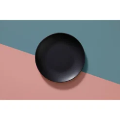 Mammoet Moon Geschirrset 6 Personen, Steingut, Bestehend Aus Tiefen Und Flachen Tellern Sowie Schalen – Je 6 Stück, Matt Schwarz, Moderne Form, Spülmaschinenfest -Küchenbedarf Geschäft 89a65ab25a861e65fafb39af5d904d1b