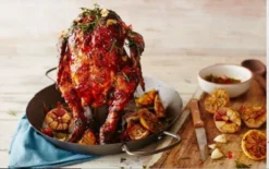 Jamie Oliver BBQ Hähnchenbräter Profi Chicken Bräter Hähnchengriller Hähnchen Bier Bierdose Hähnchenhalter Grillschale Grillpfanne