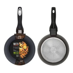 RESTO PAVO 93030 Tiefe Bratpfanne Wokpfanne Aus Hochwertigem Geschmiedetem Aluminium Mit Antihaftbeschichtung Für Alle Herdplatten Auch Induktion | (Ø20 H=6,4 Cm/ Ø Boden 13,3cm) 20 RESTO PAVO 93030 Tiefe Bratpfanne Wokpfanne Aus Hochwertigem Geschmiedetem Aluminium Mit Antihaftbeschichtung Für Alle Herdplatten Auch Induktion | (Ø20 H=6,4 Cm/ Ø Boden 13,3cm) -Küchenbedarf Geschäft 8ade94b18a9f6d671d09b6d2b100d497