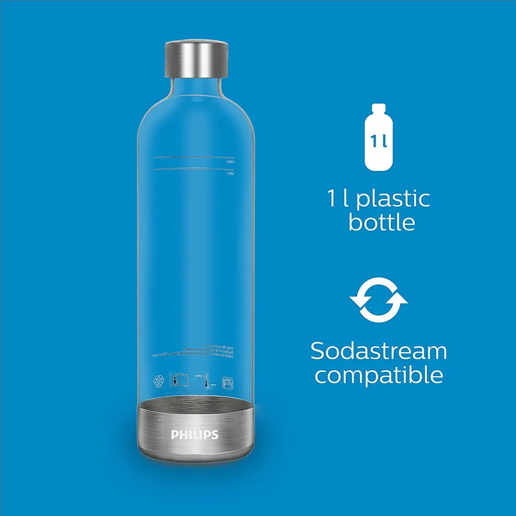 PHILIPS AQUA Soda Maker Wassersprudler + 425 G CO²-Zylinder + 1 PET-Flasche 1 Liter, Weiß 10 PHILIPS AQUA Soda Maker Wassersprudler + 425 G CO²-Zylinder + 1 PET-Flasche 1 Liter, Weiß – Bild 8