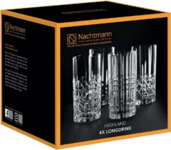 Nachtmann 0097784-0 Longdrinkbecher 'Highland' Kristallglas, 375 Ml, H: 15,1 Cm, ø 7,7 Cm, Transparent, 4-teilig (1 Set) -Küchenbedarf Geschäft 8c079627b88e2807e3ca613f344eaa48