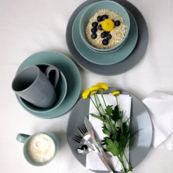 Mäser 931914 Kombiservice Pastell Selection Für 4 Personen, Steinzeug, Grau (1 Set, 16-teilig) -Küchenbedarf Geschäft 8e3e1f0fe330206658f987541f01ff9a