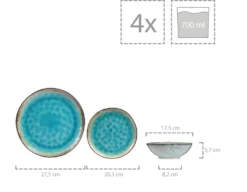 Sänger SÄNGER Steingut Geschirrset Capri, Tafelservice 12 Teilig Für 4 Personen -Küchenbedarf Geschäft 8f661bd9f410a81ad246a510938ae119