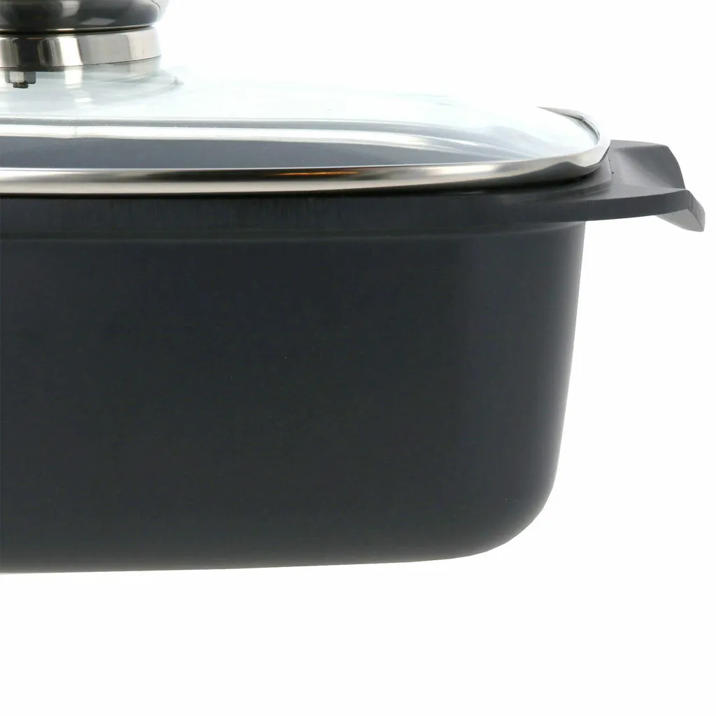 Aluguss Bräter 6 Liter Alugussbräter Schmorpfanne Kasserolle Inkl. Aromadeckel Induktion 7 Aluguss Bräter 6 Liter Alugussbräter Schmorpfanne Kasserolle Inkl. Aromadeckel Induktion – Bild 5