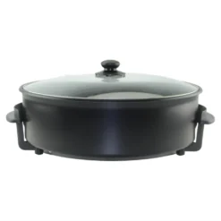 Kaya Mutfak Pizzapfanne Bratpfanne Multifunktionale Pfanne Abmessung 42 X 9 Cm Regelbarer Thermostat Antihaftbeschichtung 1500 Watt, Farbe:SCHWARZ -Küchenbedarf Geschäft 92f5266ff56bff9bd17242a3e2460755