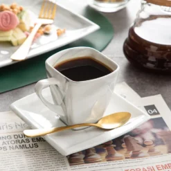 MALACASA, Serie Blance, 36 Tlg. Set Marmor Porzellan Kaffeeservice Geschirrset, Mit 12 Stück Kuchenteller, 12 Stück 180ml Tasse Und 12 Stück Untertasse Für 12 Personen -Küchenbedarf Geschäft 951a8f52bdcf4d3bd62638733a89375f