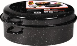 Krüger Gänse Bräter Induktion Braten Schmor Topf Deckel Schwarz Oval Emaille 7L -Küchenbedarf Geschäft 954b6b2856c30bbbaf7757ea5a02074c