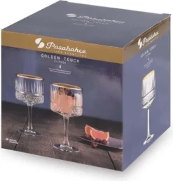 Pasabahce Pasabahace Elysia Golden Touch Kelchglas 4er Set Weingläser, Cocktails, 500 Ml -Küchenbedarf Geschäft 96c4f16f4d29a803e7b95b87303c3f2c
