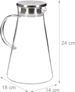 Relaxdays Glaskaraffe Mit Deckel 1,8 Liter -Küchenbedarf Geschäft 9991aba958f06e78178df841d624e572