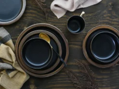 CreaTable 23592 Kombiservice Modern Industrial Für 4 Personen, Steinzeug, Schwarz/gold (1 Set, 16-teilig) -Küchenbedarf Geschäft 9c23920acb9b54c8ac5e3cb355308428