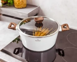 Weiße Keramik-Marmortöpfe Mit Bratpfanne Und Wok Set 15-teiliges -Küchenbedarf Geschäft 9ddf99387f7c7cd5b8418a662af3e091