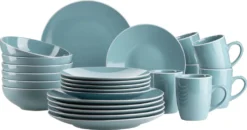 Mäser 931770 Kombiservice Elissa Für 6 Personen, Steinzeug, Türkis (1 Set, 24-teilig) -Küchenbedarf Geschäft 9e032539a6fad536425c02675b86178d
