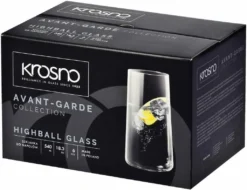 KROSNO Avant-Garde Longdrinkgläser, Set Von 6, 540 Ml -Küchenbedarf Geschäft 9fe6a03227f2a488a2139a851b8a26f3