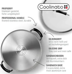 COOLINATO Schmorpfanne 28cm Aus Edelstahl – Beschichtet 13 COOLINATO Schmorpfanne 28cm Aus Edelstahl – Beschichtet -Küchenbedarf Geschäft a03e0d4fa0b9ddfca96dd0563103f351
