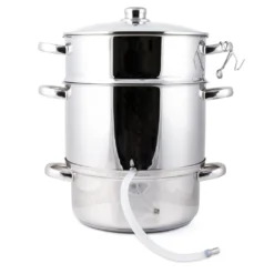Grafner® XXL Edelstahl Dampfentsafter 8 Liter Mit Schlauch + Klemme Fruchtentsafter -Küchenbedarf Geschäft a0df3df7c1586b85a24292f32428ddab