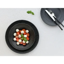 CreaTable 33320 Tafelservice Rondo Schiefer Für 6 Personen, Steinzeug, Schwarz (1 Set, 12-teilig) -Küchenbedarf Geschäft a2795c153223272a9718ba933e92b3d9