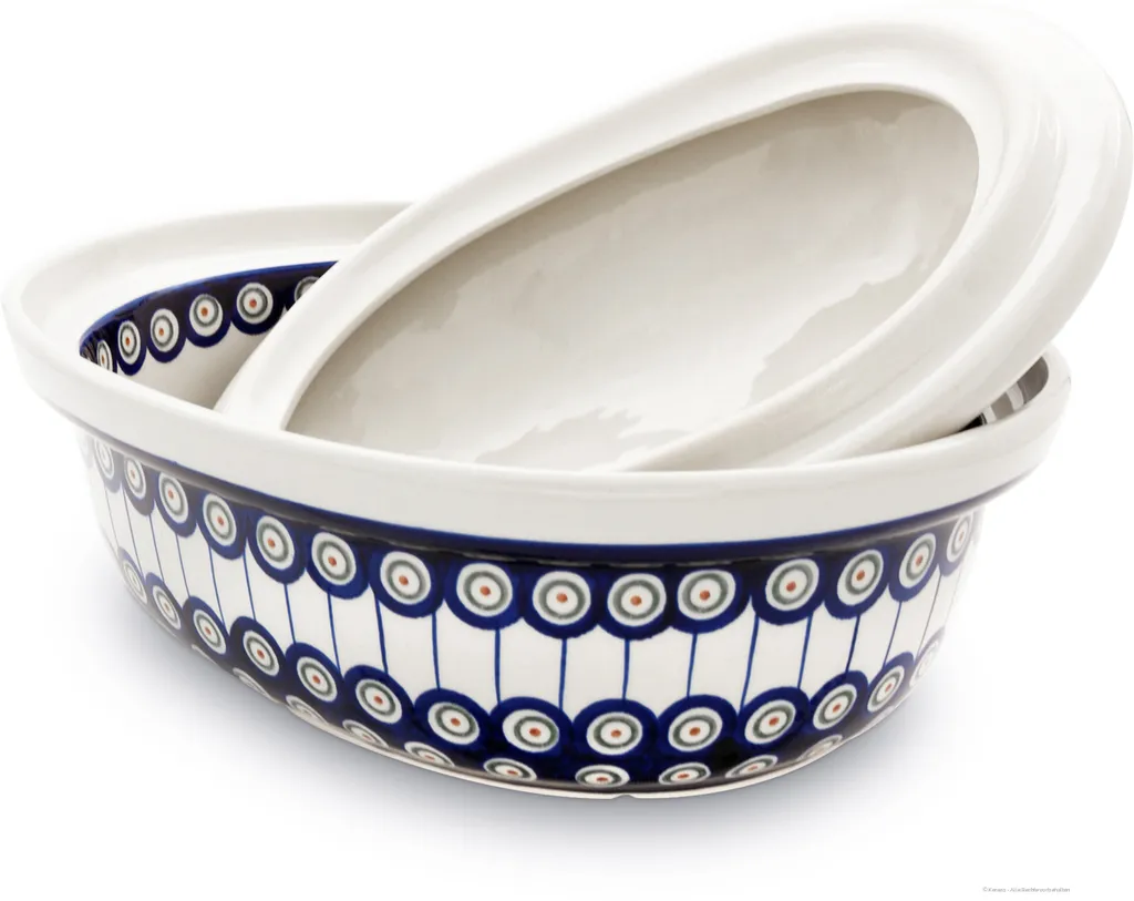 Original Bunzlauer Keramik Bräter Mit Deckel V=2,2 Liter B=25,5cm L=31,8cm H=19,2cm Design 8 5 Original Bunzlauer Keramik Bräter Mit Deckel V=2,2 Liter B=25,5cm L=31,8cm H=19,2cm Design 8 – Bild 3