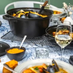 TOPFSET Gusseisen X2 Töpfe Mit Deckel Und Pfanne Schwarz Staub Cast Iron -Küchenbedarf Geschäft a5911aa254bbca7c1c069a0d514f6460