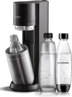 SodaStream DuoTitan Trinkwassersprudler, Inkl. 1x 1 Liter Glasflasche, 1x 1 Liter PET, 1 X Quick Connect Zylinder -Küchenbedarf Geschäft a78aa46e003b330f21652802a2149b3d