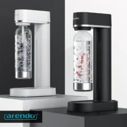 Arendo Wassersprudler 850 Ml – Inkl. 2 850 Ml Wasserflaschen - Carbonator - Fein Dosierbar – Kompatibel Mit 60 L CO2 Zylindern -Küchenbedarf Geschäft a952f0007757b8afa51f041a9fbbf8cd