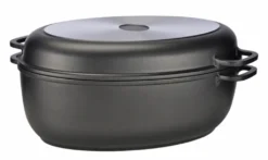 Universalbräter 7,5 L Alu-Gussbräter Multi-Grill-Bräter Deckel = Auflaufform -Küchenbedarf Geschäft a9cf14e0e03efbd854654600ddd64f89