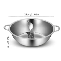 Universaltopf Hot Pot Topf Suppentopf Doppelseitig, Suppen Kochgeschirr, Zwei Geschmack 28*8cm -Küchenbedarf Geschäft ab3ab722a81f88e4c19f067dceed9b70