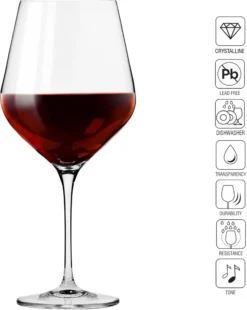 KROSNO Splendour Große Burgunder Rot-Weingläser, 6er-Set, 860 Ml -Küchenbedarf Geschäft ac353de1c0da8a04c3ca645e53165ebc