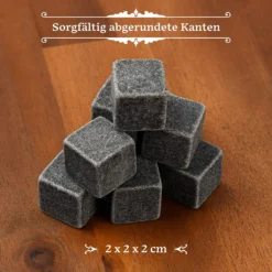 GOURMEO 9 Whisky Steine Im Set In Der Holzbox Aus Natürlichem Basalt -Küchenbedarf Geschäft aca3ffb8eb76b88ee706e757a96d7c87