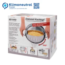 BEYOND® Edelstahl Kochtopf 24 Cm, Mit Glasdeckel Und Herausnehmbarem Siebeinsatz -Küchenbedarf Geschäft ad7d4b9fa77110e1c0c3ad543f90b12d