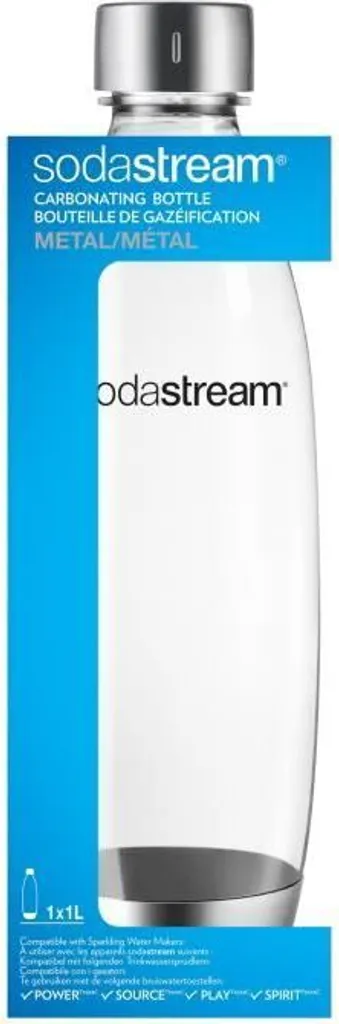 SodaStream Soda Stream PET Fuse Ersatzflasche 1 Liter Edelstahl 6 SodaStream Soda Stream PET Fuse Ersatzflasche 1 Liter Edelstahl – Bild 4