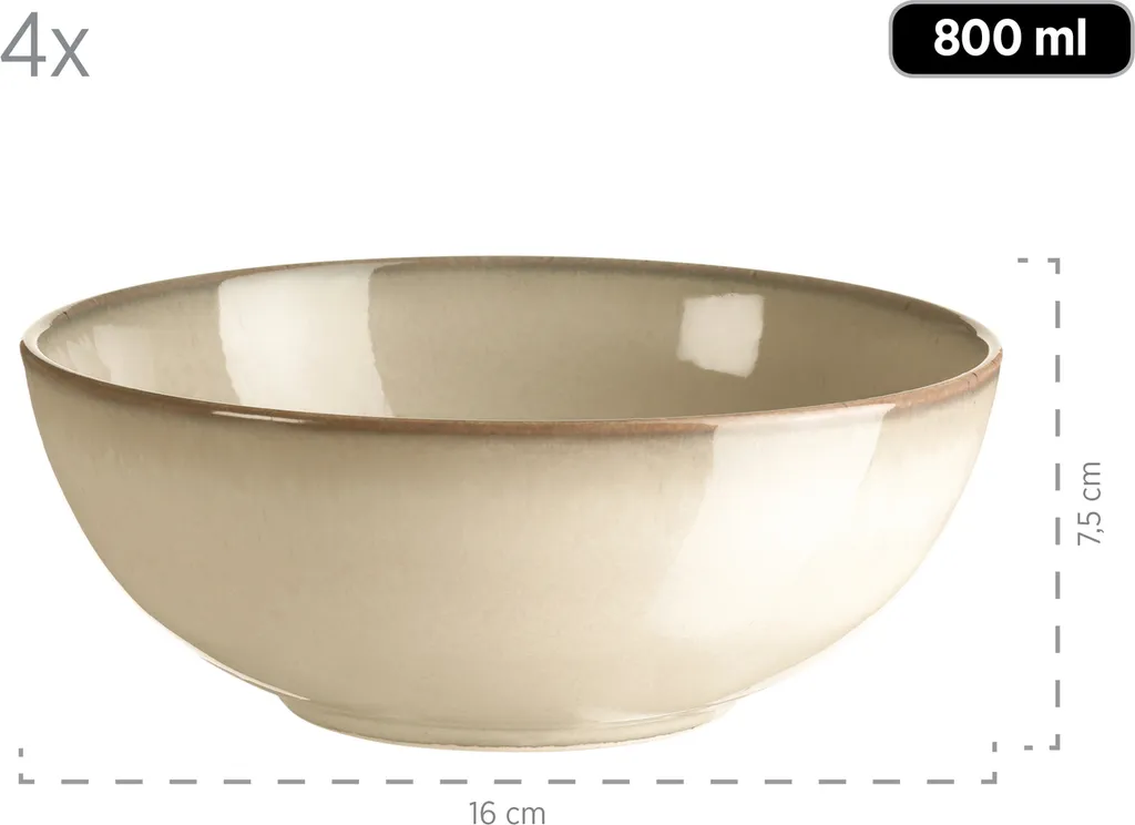 Mäser 931736 Kombiservice Ossia Für 4 Personen, Steinzeug, Grau (1 Set, 16-teilig) 7 Mäser 931736 Kombiservice Ossia Für 4 Personen, Steinzeug, Grau (1 Set, 16-teilig) – Bild 5