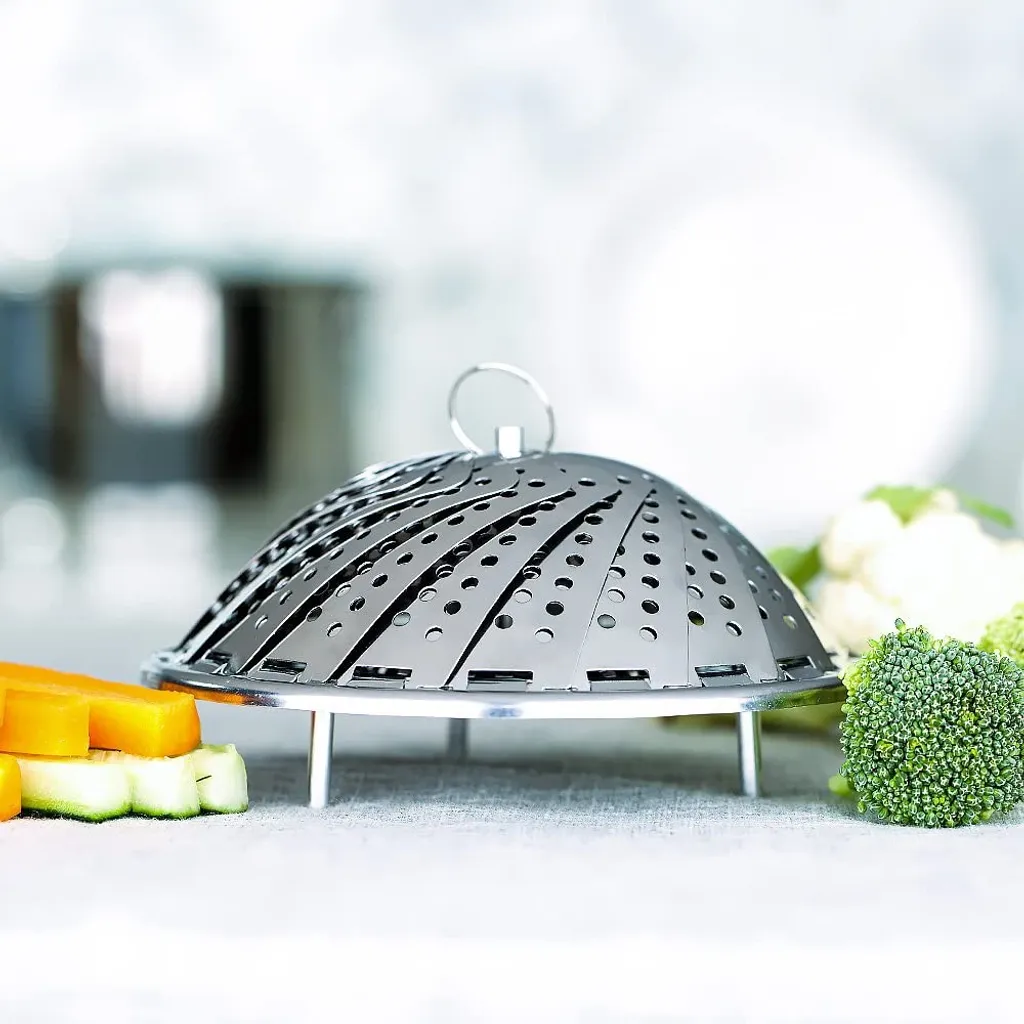 Edelstahl Dampfgarer Einstellbar Dünsteinsatz (16cm-25cm) Dämpfeinsatz Für Kochtöpfe 9 Edelstahl Dampfgarer Einstellbar Dünsteinsatz (16cm-25cm) Dämpfeinsatz Für Kochtöpfe – Bild 7