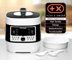 Elektrischer Dampfdruck- & Multikocher MD 1000 MeinHans, 14 Automatik-Kochprogramme, Temperaturbereich Von 40 °C-170 °C, Dampfdruck-Kochen, Backen, Braten, Slow-Cooking, Sous Vide Und Mehr 9 Elektrischer Dampfdruck- & Multikocher MD 1000 MeinHans, 14 Automatik-Kochprogramme, Temperaturbereich Von 40 °C-170 °C, Dampfdruck-Kochen, Backen, Braten, Slow-Cooking, Sous Vide Und Mehr -Küchenbedarf Geschäft b329adafd324fbd1423f55d85c894337