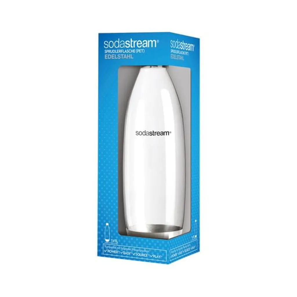 SodaStream Soda Stream PET Fuse Ersatzflasche 1 Liter Edelstahl 5 SodaStream Soda Stream PET Fuse Ersatzflasche 1 Liter Edelstahl – Bild 3