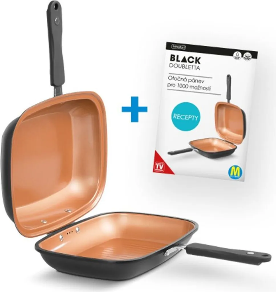 MediaShop Livington 2in1 Wendepfanne 'Black Doubletta Basic' 4 MediaShop Livington 2in1 Wendepfanne 'Black Doubletta Basic' – Bild 2