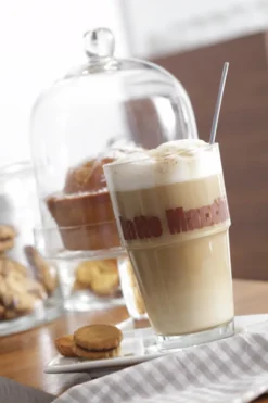 Leonardo Latte Macchiatto Becher 'Solo LM' Mit Löffel, 400ml, Ø 8,5 X 14,7cm (4er Set) -Küchenbedarf Geschäft b88f5cc57cd9be35bea7e1baac1ea5d9