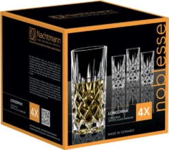 Nachtmann Noblesse Longdrinkglas Set, 8er Set, Wasserglas, Saftglas, Kristallglas, H 14.8 Cm, 375 Ml -Küchenbedarf Geschäft b9534a2e40510a1cfc31287db229d4d8