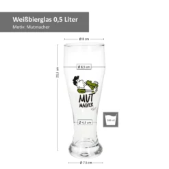 2x Weizenbiergläser Mutmacher Kampftrinker Weißbierglas 0,5L -Küchenbedarf Geschäft ba32d37dcf237376a89e1750946686f6