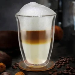 Creano Doppelwandige Gläser 250ml „DG-V“, 4er Set, Thermoglas Doppelwandig Aus Borosilikatglas, Kaffeegläser, Teegläser, Latte Gläser, Doppelwandgläser -Küchenbedarf Geschäft ba7ec66eafdabca8dc71826dd6b9558a 1