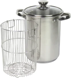 Edelstahl Spargeltopf Mit Siebeinsatz Und Glasdeckel Fassungsvermögen 3,9ltr. Für Alle Herdarten Und Induktion Inkl. Einem Gratis Spargelschäler -Küchenbedarf Geschäft ba7ee11427eb5fba30cd82e3ef31383c